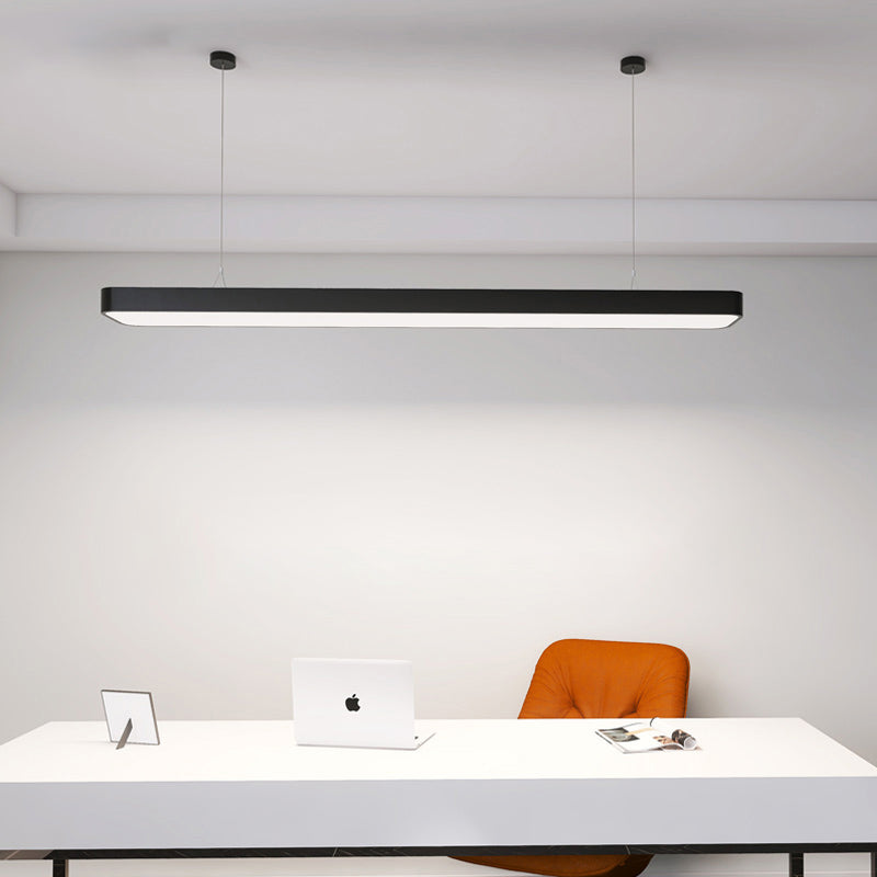 Lustre de l'île moderne lustre linéaire d'éclairage de lustre en métal pour le bureau