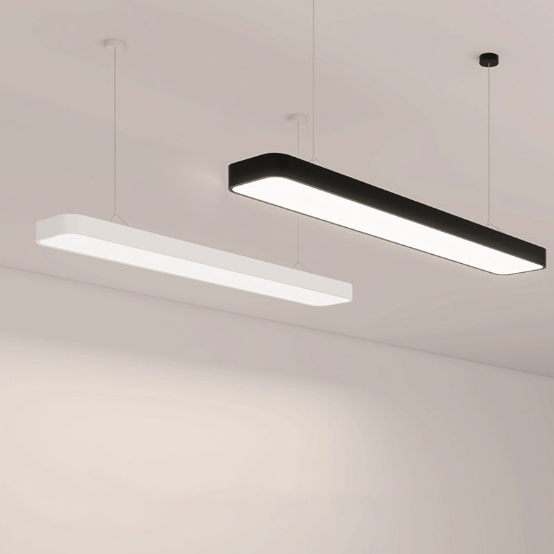 Lustre de l'île moderne lustre linéaire d'éclairage de lustre en métal pour le bureau