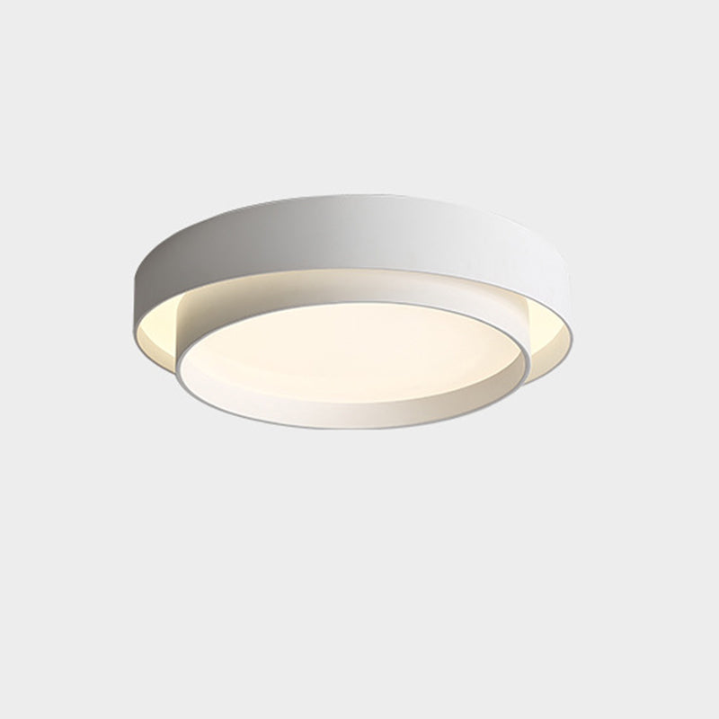 Moderne minimalistische ronde LED-inbouw smeedijzeren plafondarmatuur met acryl kap