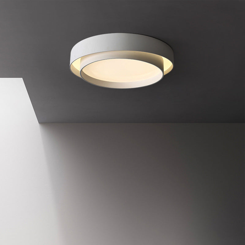 Moderne minimalistische ronde LED-inbouw smeedijzeren plafondarmatuur met acryl kap