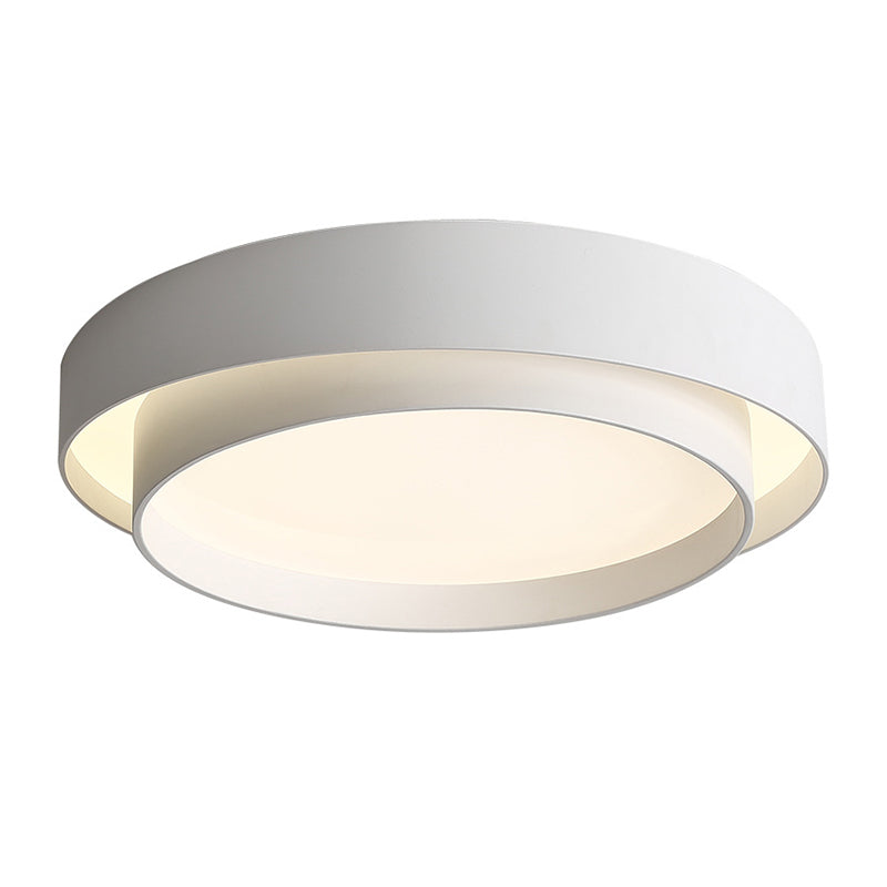 Moderne minimalistische ronde LED-inbouw smeedijzeren plafondarmatuur met acryl kap