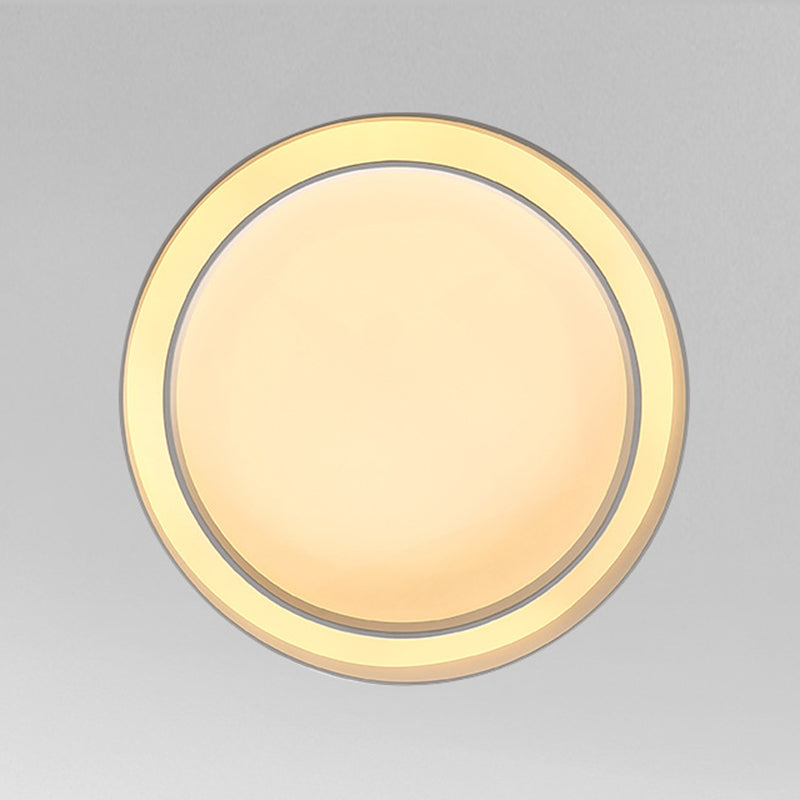 Moderne minimalistische ronde LED-inbouw smeedijzeren plafondarmatuur met acryl kap