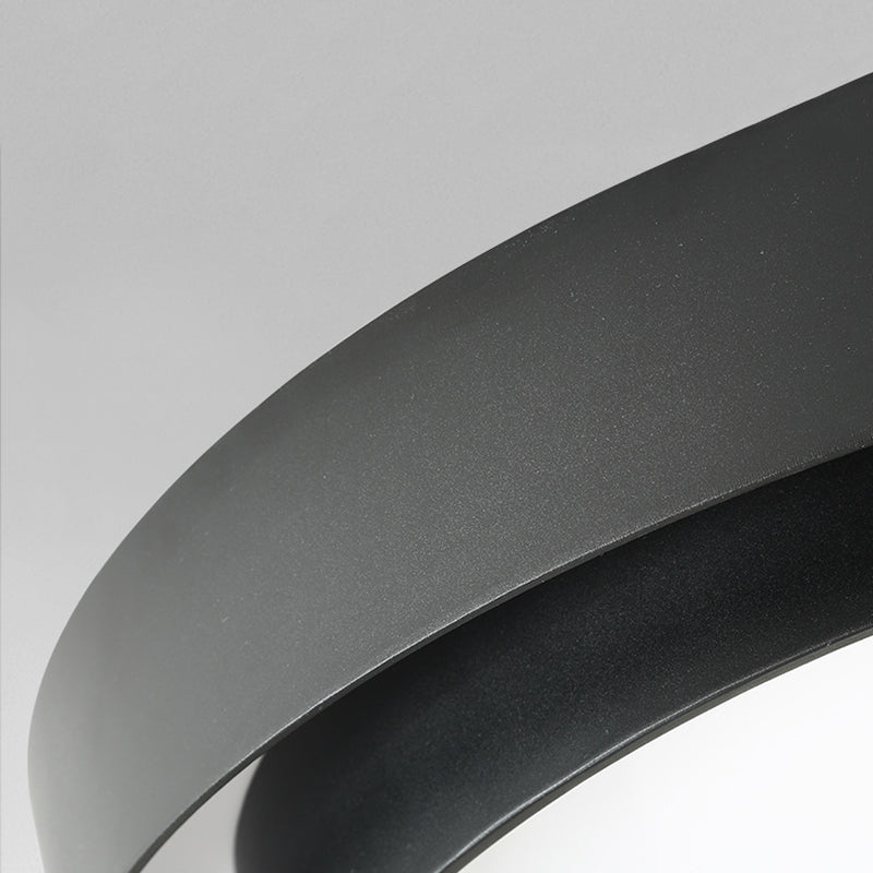 Moderne minimalistische ronde LED-inbouw smeedijzeren plafondarmatuur met acryl kap