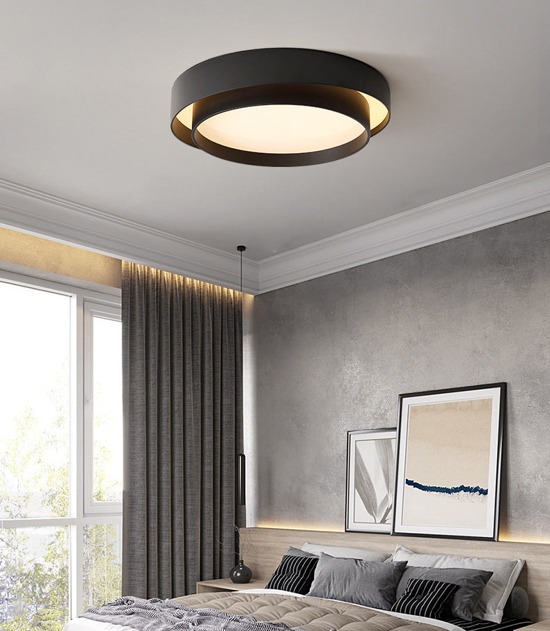 Moderne minimalistische ronde LED-inbouw smeedijzeren plafondarmatuur met acryl kap