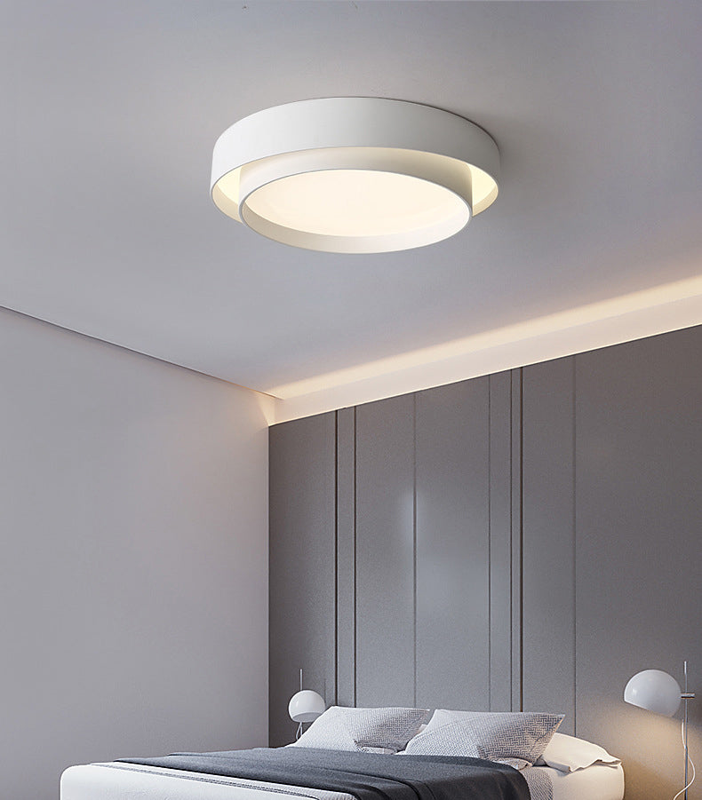 Moderne minimalistische ronde LED-inbouw smeedijzeren plafondarmatuur met acryl kap