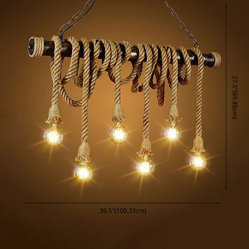 Luces de lámparas de la isla de iluminación lineal Luces de araña colgante moderna