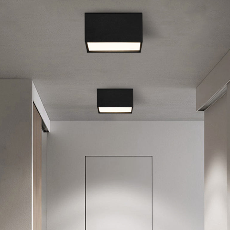 Acrylic Geometric LED Ceiling Fixture in Modern Simplicity Wrought Iron Flush Mount for Corridor