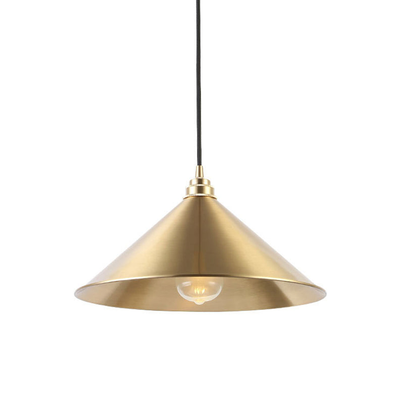 Cone Shape 1 Head Ceiling Pendant Lamp Postmodern Metal Ceiling Light for Dinning Room Bedroom