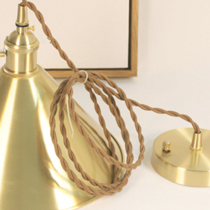 Cone Shape 1 Head Ceiling Pendant Lamp Postmodern Metal Ceiling Light for Dinning Room Bedroom