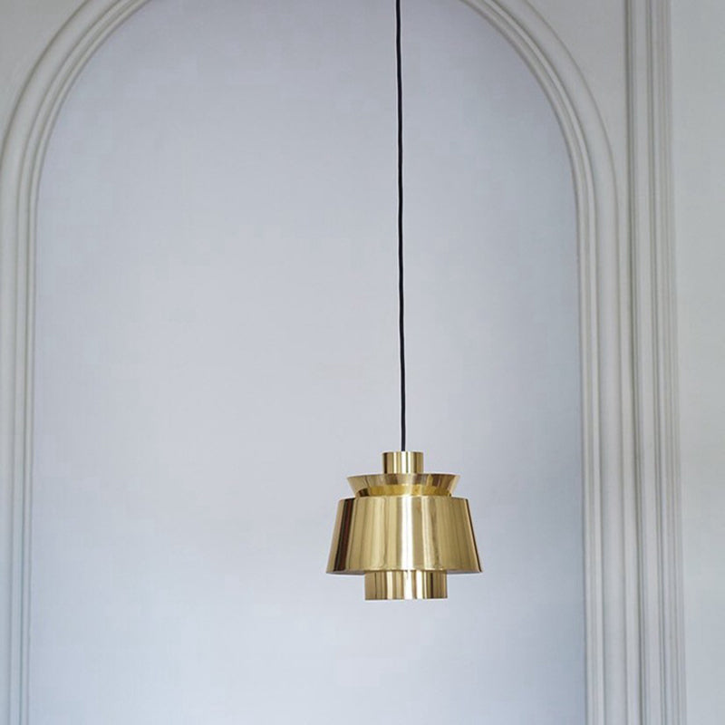 Special Shape Pendant Light Fixture Postmodern Kitchen Hanging Ceiling Light with Gold Metal Frame