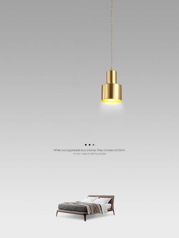 Forme cylindrique en métal Lumière suspendue à style postmoderne Pendre lumière suspendue pour le café