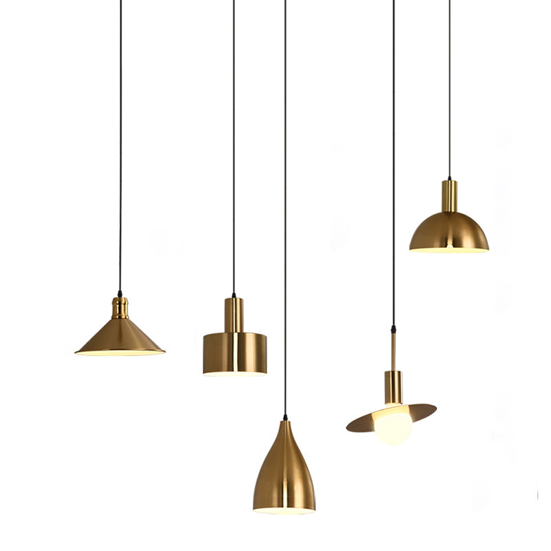 Luce appesa al metallo a testa singola Luce appesa in stile postmoderno per caffetteria