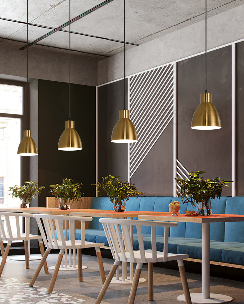 Luce appesa al metallo a testa singola Luce appesa in stile postmoderno per caffetteria