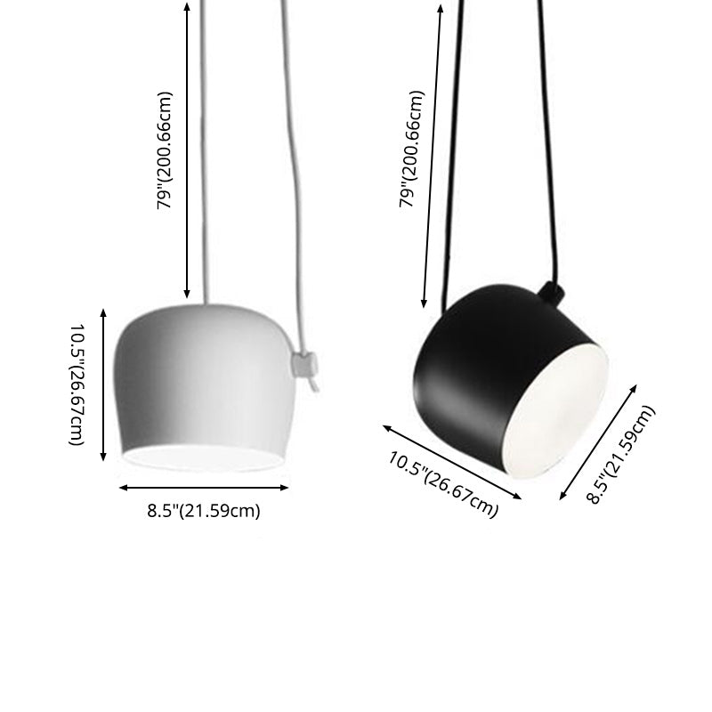 1 Light Bowl Pendant Lighting Modern Metallic Pendant Ceiling Lights for Restaurant