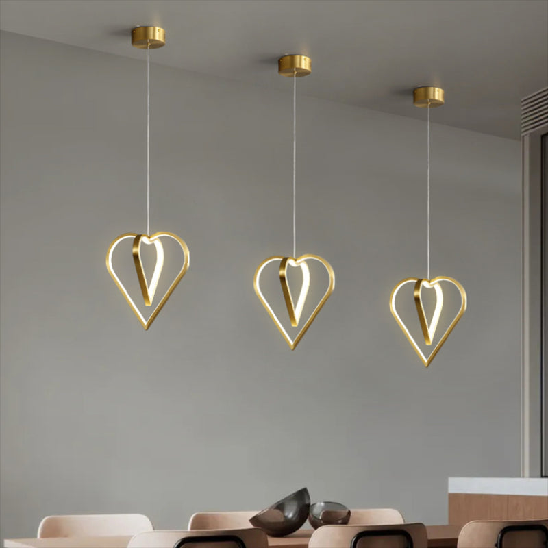 Gold Metal Hanging Light Postmodern Style Pendant Light Hanging Light for Clothing Shop