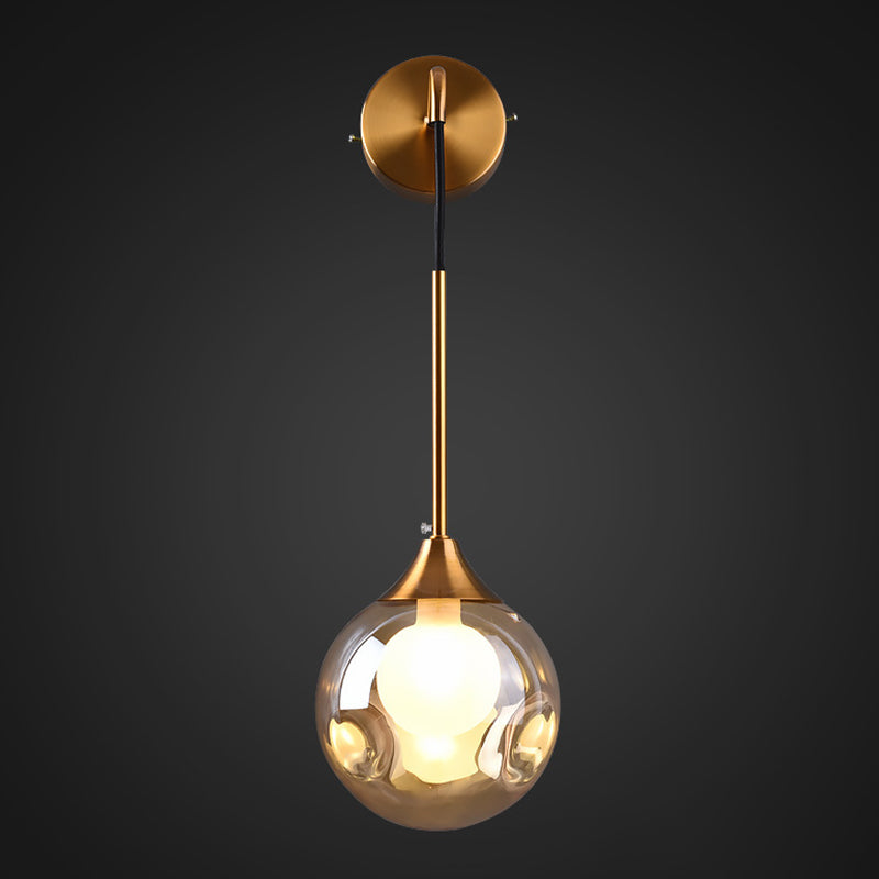 Luce murale a parete sferica in vetro Lucione da parete in stile moderno per camera da letto