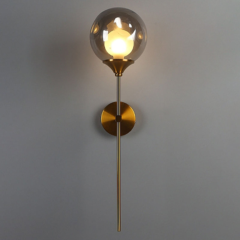 Luce murale a parete sferica in vetro Lucione da parete in stile moderno per camera da letto