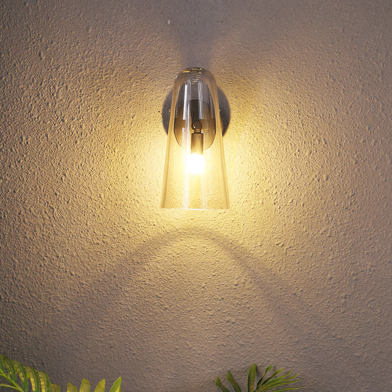 Minimalist Shaded Wall Lighting Fixture Glass Bedroom Wall Mounted Light Fixture