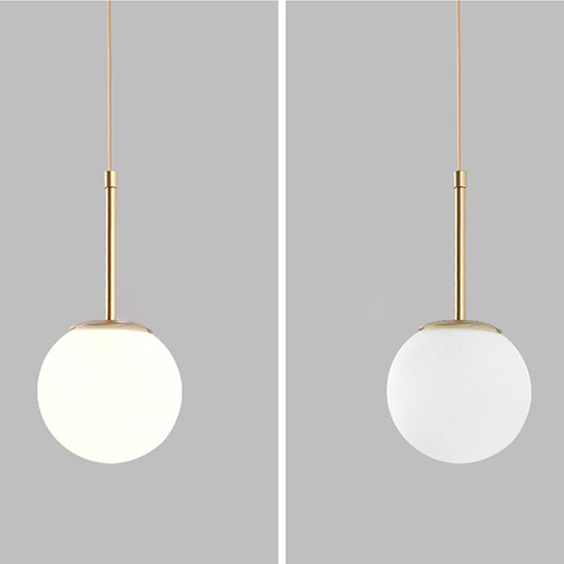 Bedroom Wall Sconce Lighting Nordic Style Wall Mounted Light with Orb Glass Shade