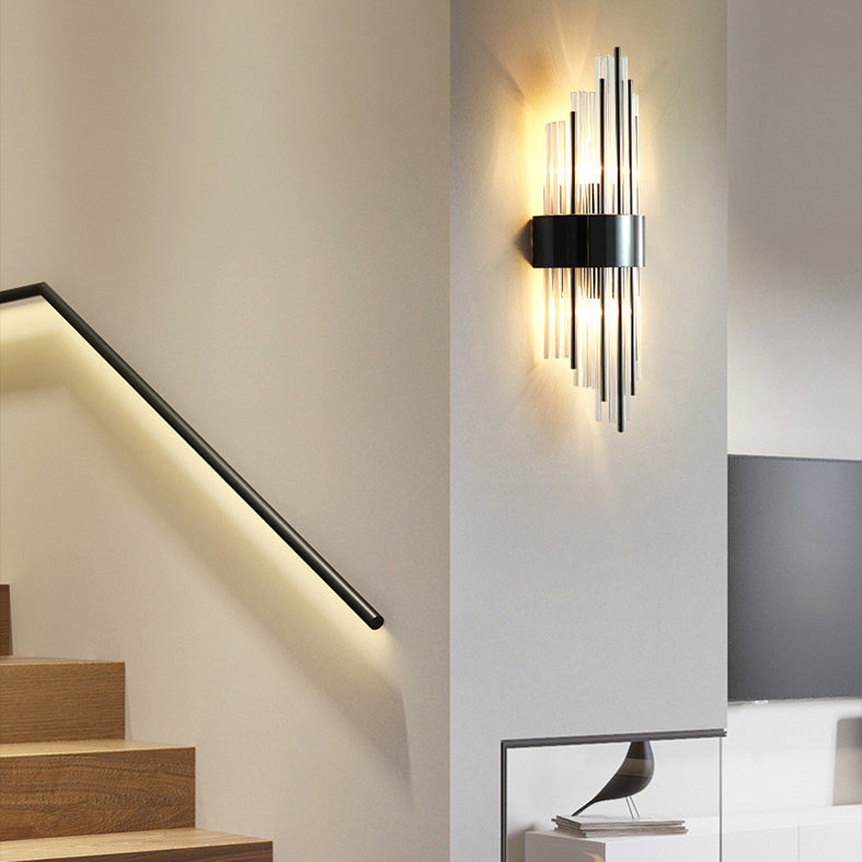 Lampade montate a parete cilindri moderne semplicità luci montate a parete per cristallo per soggiorno