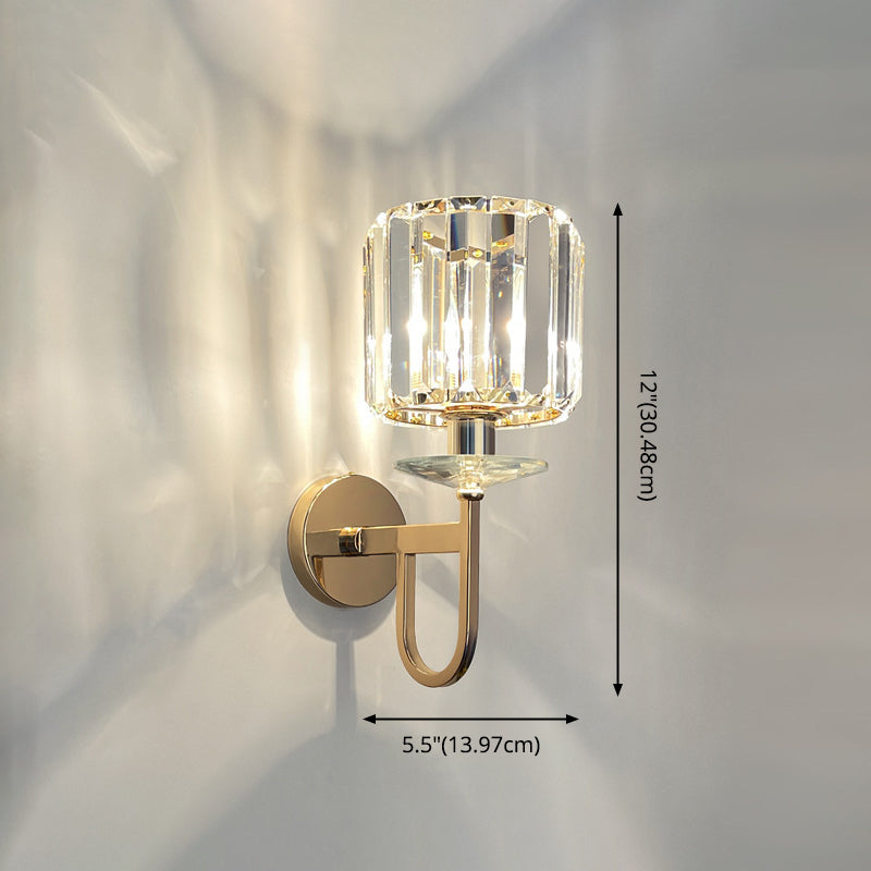 1 Light Wall Mounted Lamps Modern Simplicity Crystal Wall Mounted Lights for Living Room