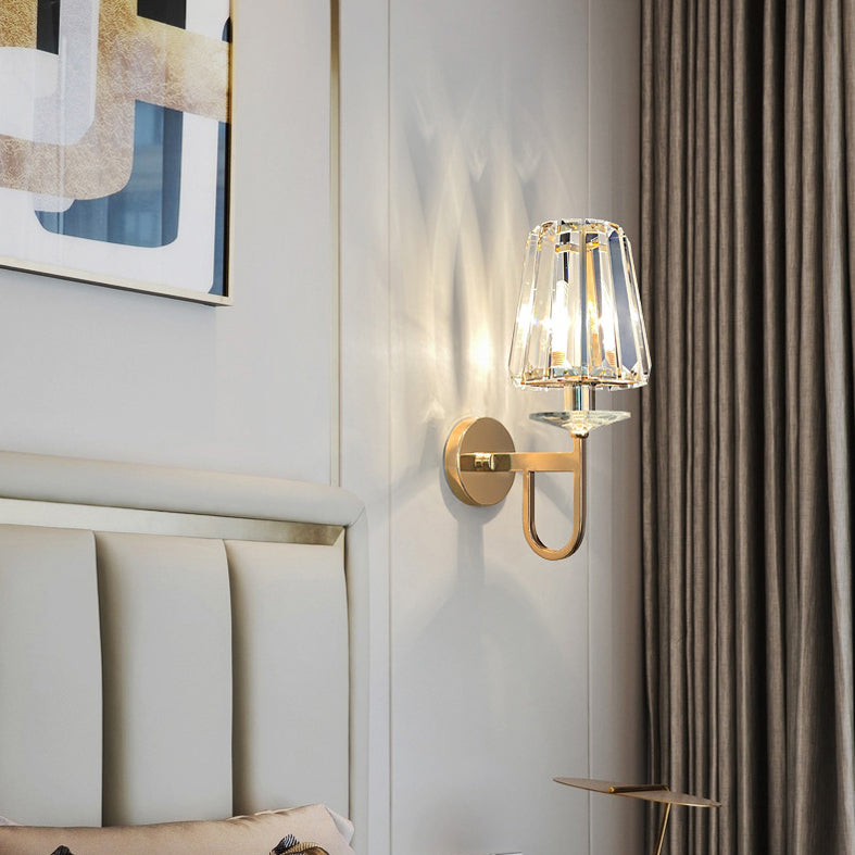 1 Light Wall Mounted Lamps Modern Simplicity Crystal Wall Mounted Lights for Living Room