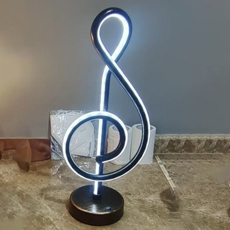 Bronze Finish Linear Table Light Simplicity Metal LED Night Lamp for Bar Club