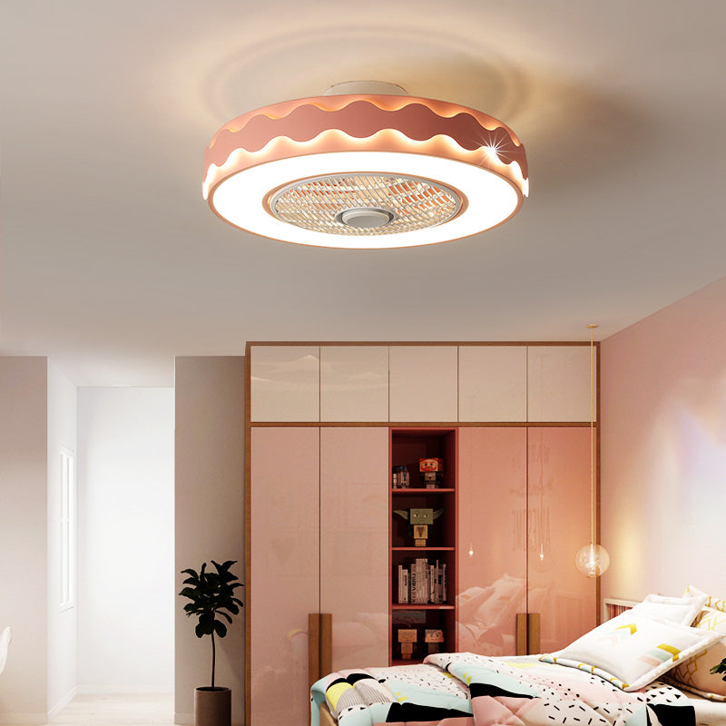 Ventilador de techo en forma de tambor de macarrón