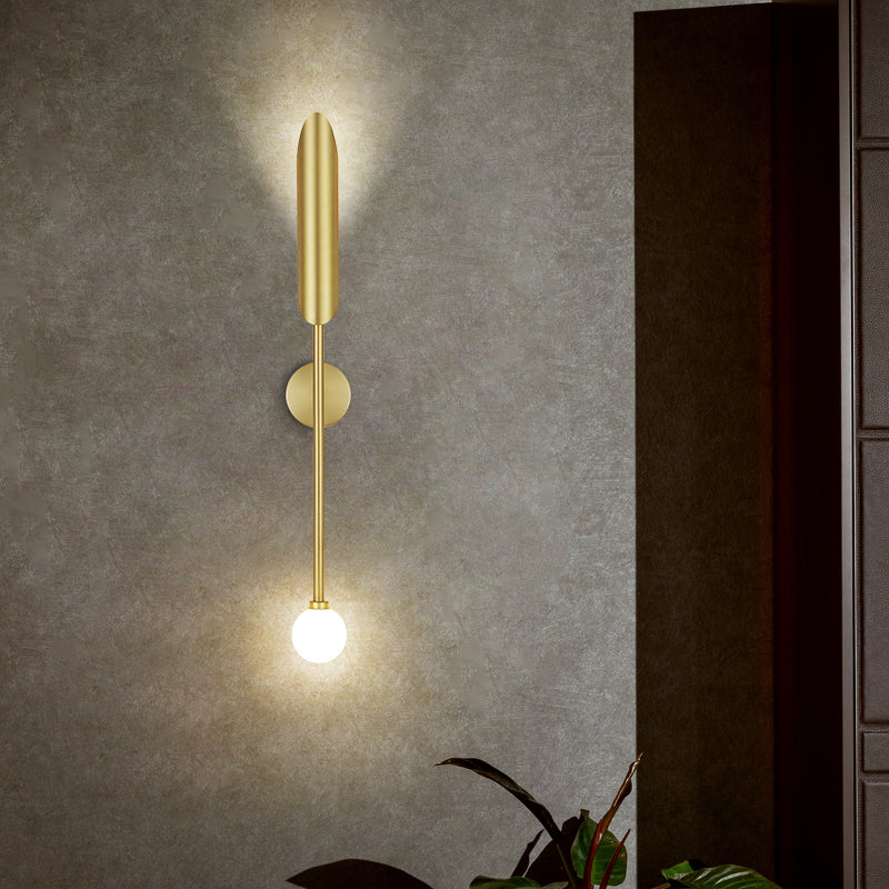 Iluminación de pared sombreada de metal Luz de pared minimalista de luz para sala de estar para sala de estar