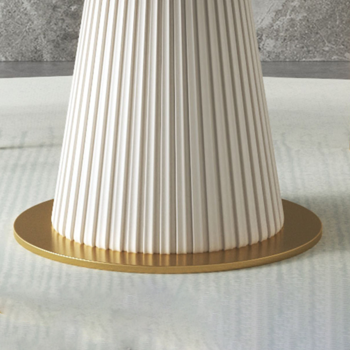 Modern Sintered Stone Dining Room Set with Round Top and Pedestal Base Dining Furniture