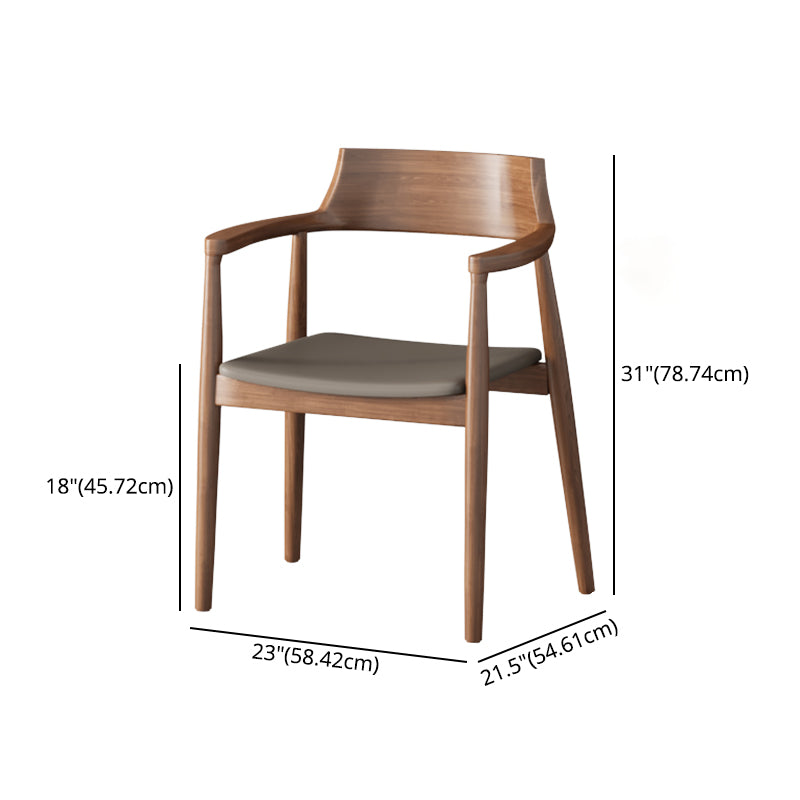 Round Contemporary Fixed Solid Wood Dining Room Table with Solid Wood Legs Kitchen Dining Set