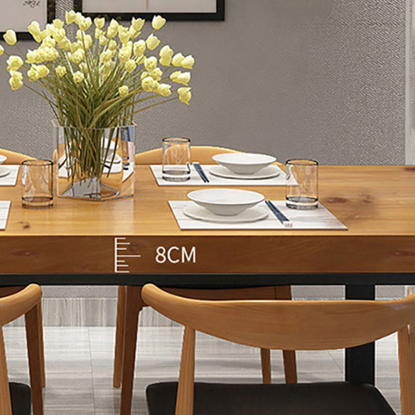 Rectangle Industrial Style Solid Wood Dining Room Set with 4 Legs Table Dining Room Furniture