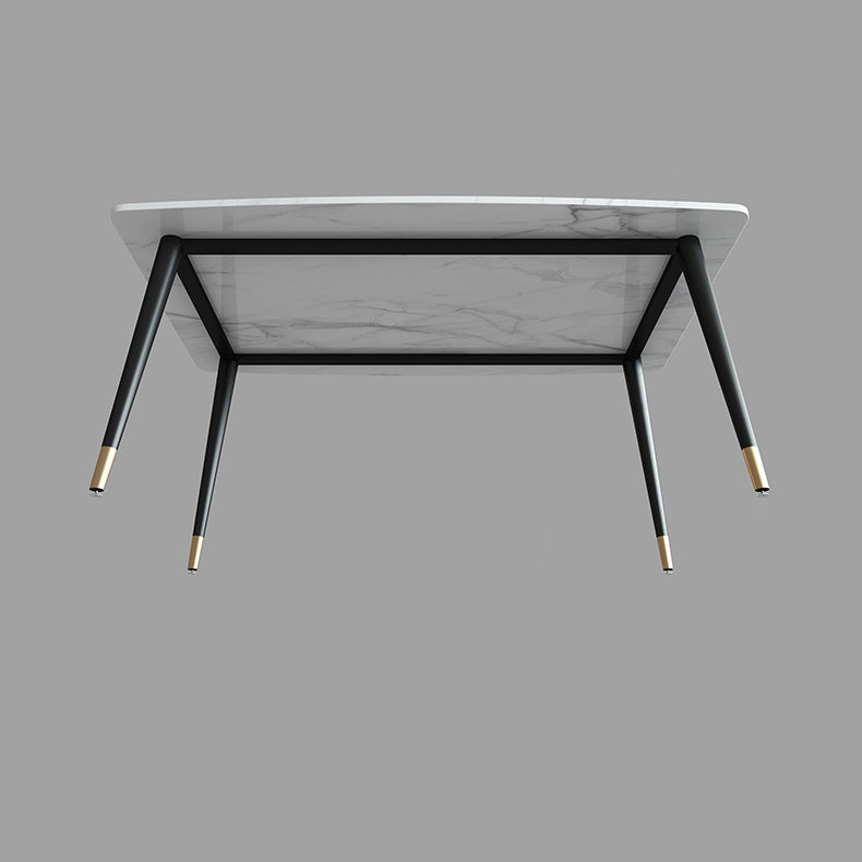 Dining Set Modern with Sintered Stone Rectangle Table and Padded Chairs