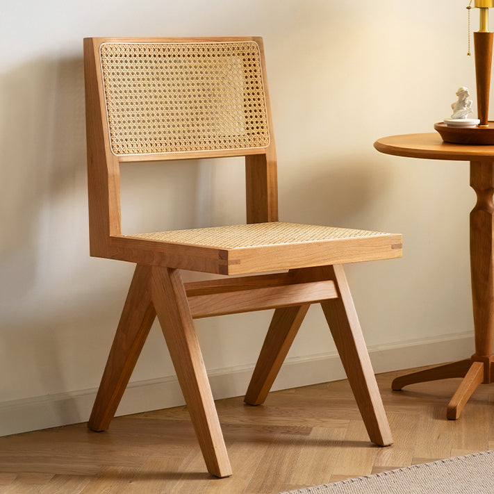 Fixed Farmhouse Style Solid Wood Top Kitchen Table Set of 4 Brown for Dining Room