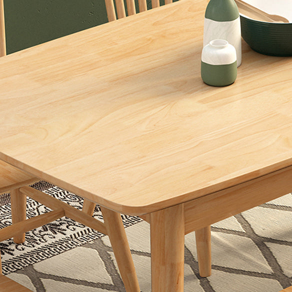 Modern Solid Wood Dining Room Set with Rectangle Home Dining Table Furniture