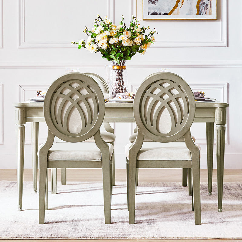 Modern Farmhouse Dining Table Set with 4 Legs Base Dining Room Furniture for Home Use