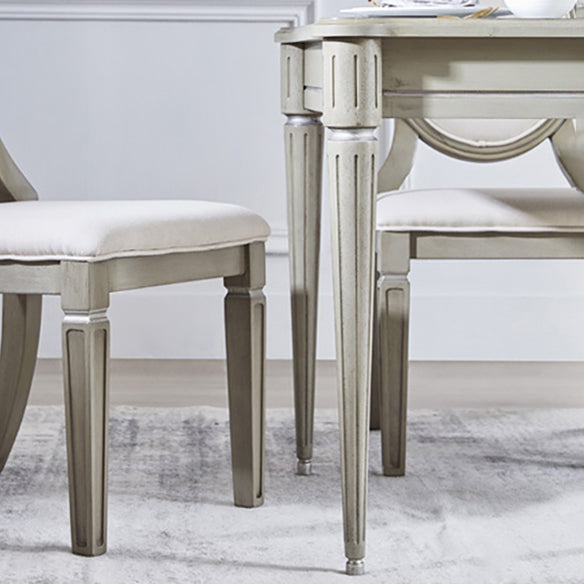 Modern Farmhouse Dining Table Set with 4 Legs Base Dining Room Furniture for Home Use