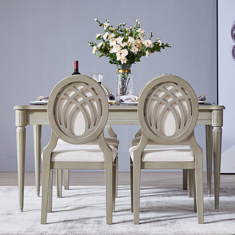 Modern Farmhouse Dining Table Set with 4 Legs Base Dining Room Furniture for Home Use