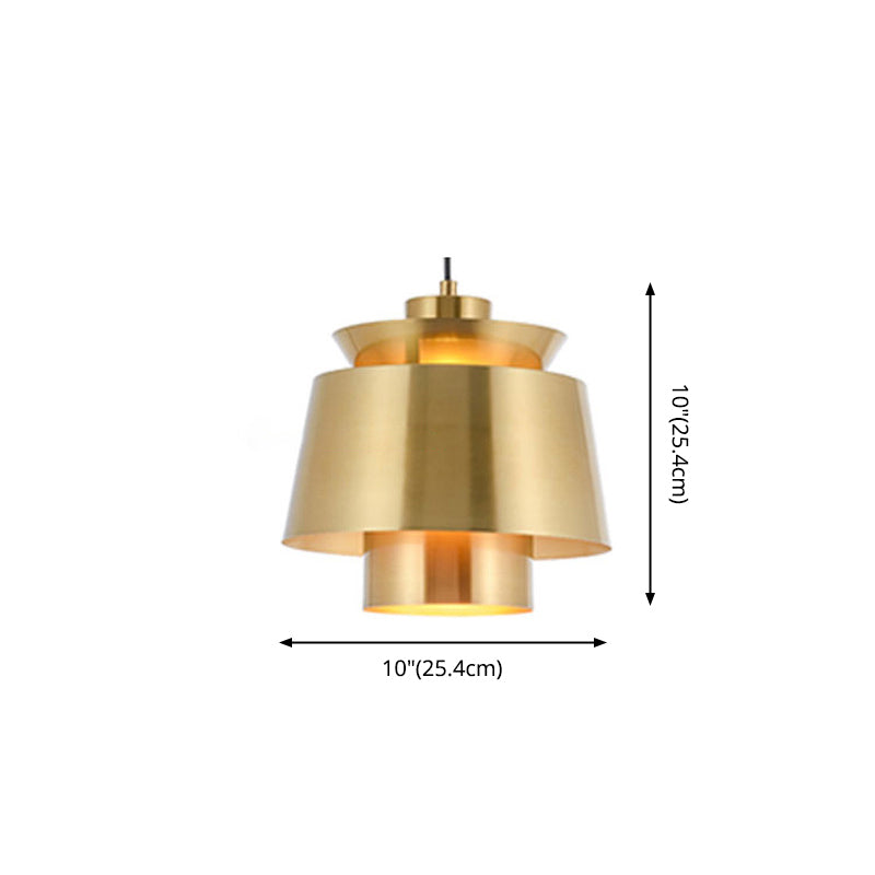 Special Shape Pendant Light Fixture Postmodern Kitchen Hanging Ceiling Light with Gold Metal Frame