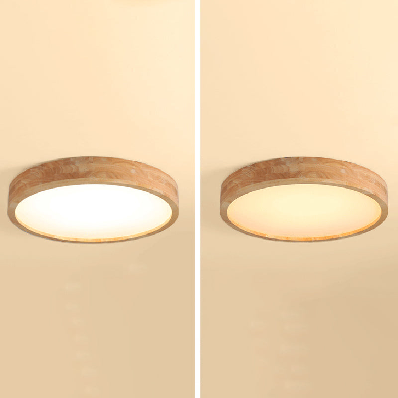 Luz de techo LED geométrica de madera en soporte empotrado interior acrílico de estilo conciso moderno en color registro