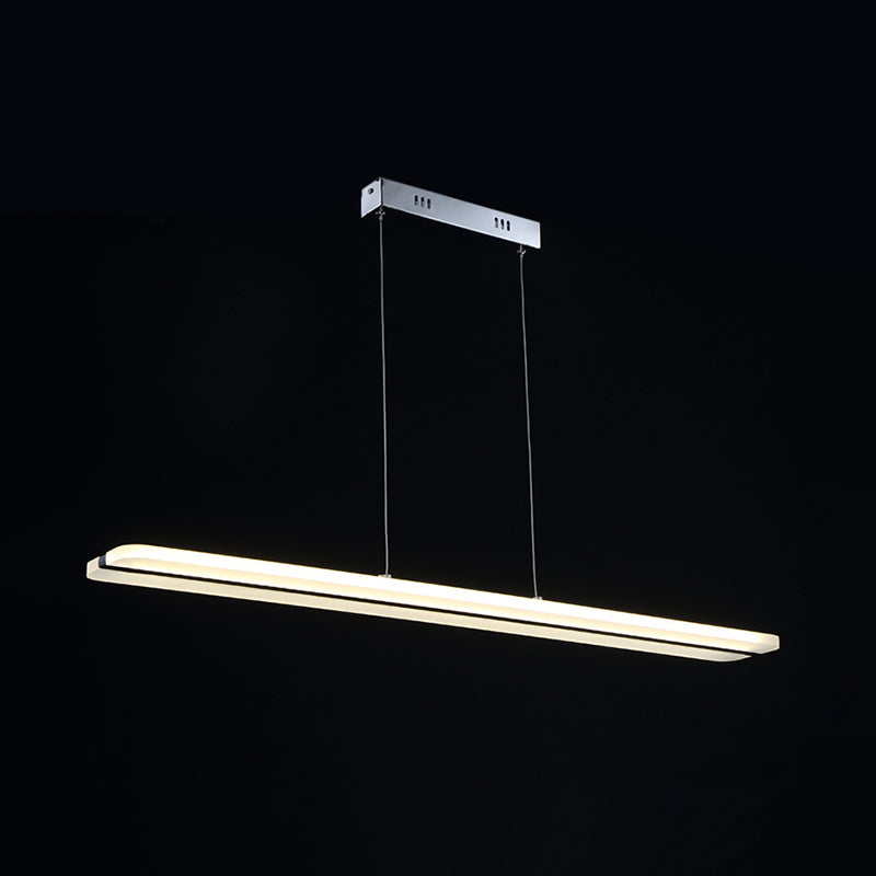 Lumière de l'île LED linéaire blanche dans la simplicité moderne PENDANT FER WARGÉ