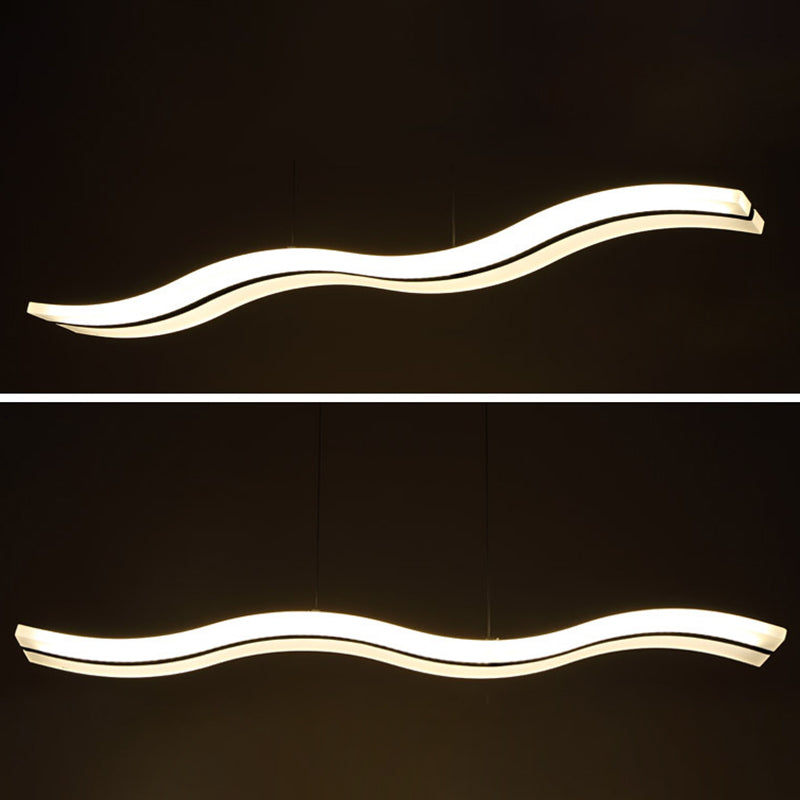 Lumière de l'île LED linéaire blanche dans la simplicité moderne PENDANT FER WARGÉ