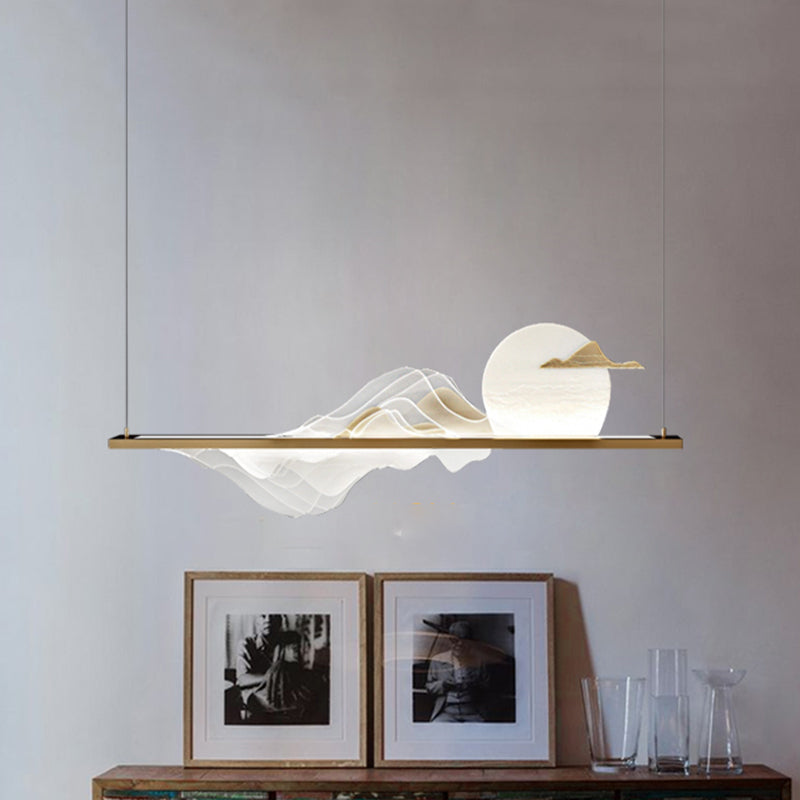 Luces colgantes colgantes de metal lámparas colgantes lineales modernas para el comedor