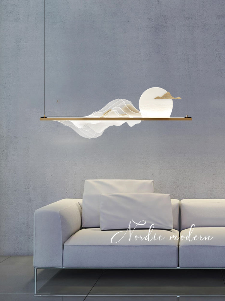 Luces colgantes colgantes de metal lámparas colgantes lineales modernas para el comedor