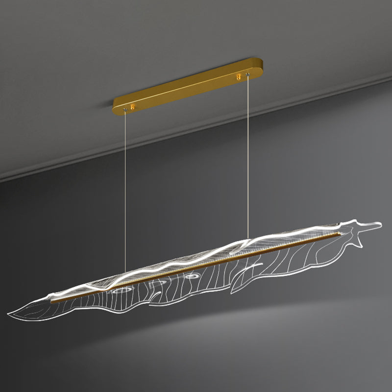 Éclairage île moderne en or