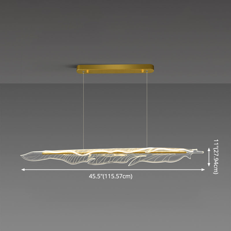 Éclairage île moderne en or