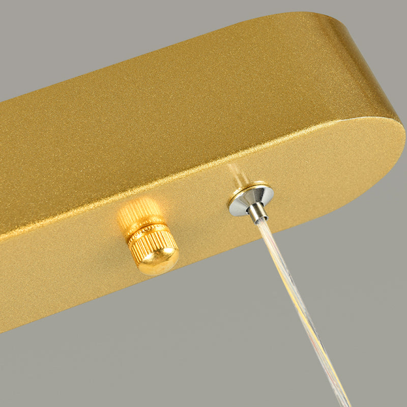 Éclairage île moderne en or