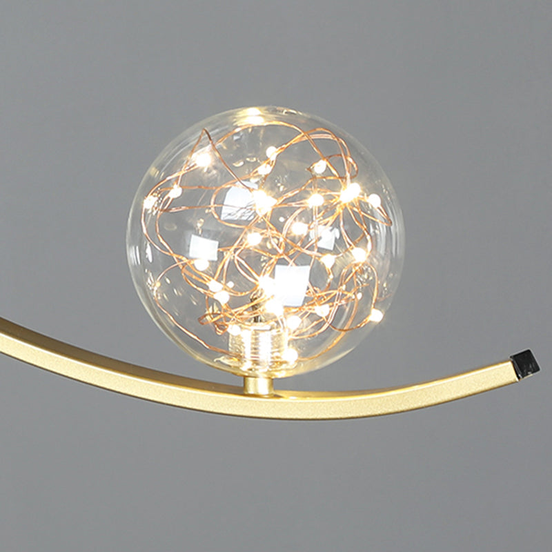 Pendants contemporains pour l'îlot de cuisine Éclairage pendentif linéaire en or