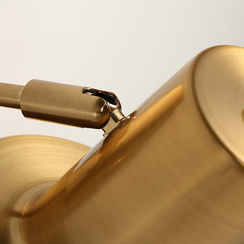 Lampada a parete singola cilindroide dorata nella moderna luce da parete di ferro elettroplate in stile creativo per camera da letto