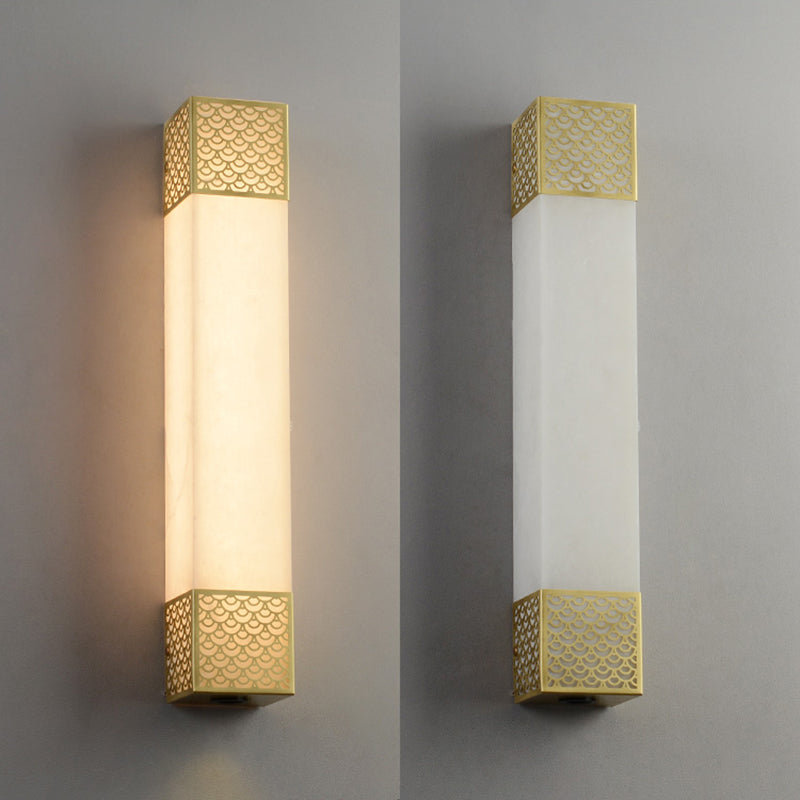 Lampada da parete a parete quadrata contemporanea Lampada a monte in metallo per soggiorno